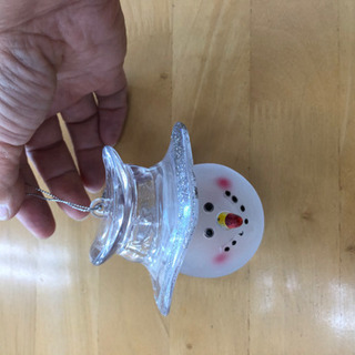 美品スノーマン☆クリスマスオーナメント2点セットの画像