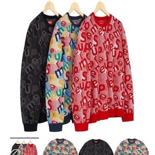 19FW シュプリーム Supreme  Scatter Text Crewneckの画像