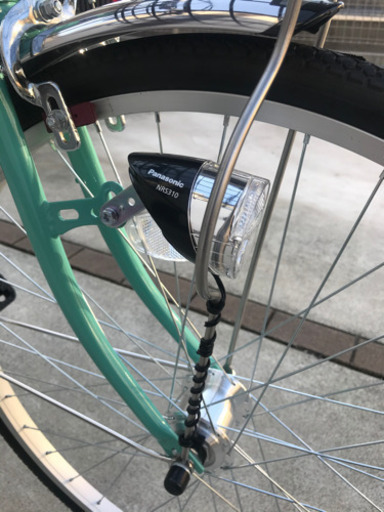 美品希少❗️️26インチ　6段変速　ティファニーグリーン自転車　シマノ　