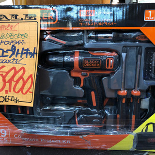 BLACK&DECKER 10.8vコードレスドライバー工具セット