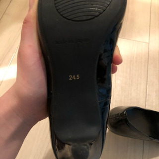 【大幅値下げ】velikoko パンプス 黒革 24cm〜24.5cm 美品の画像