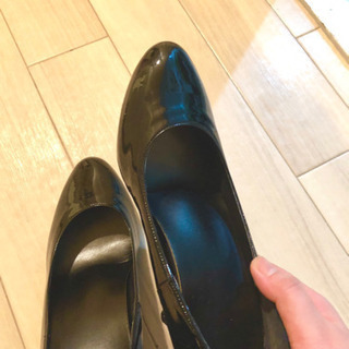 【大幅値下げ】velikoko パンプス 黒革 24cm〜24.5cm 美品の画像