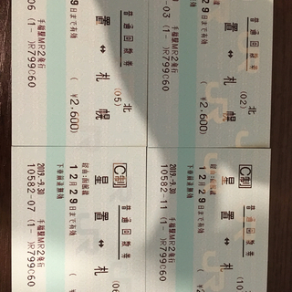 JRきっぷ「札幌星置12/29」