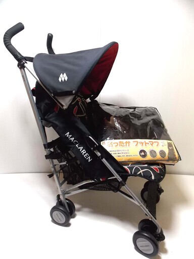 ●○ 送料無料！ (MACLAREN）ベビーバギー/フットマフ付き ○●