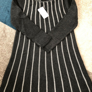 グレー　チュニック　ニット