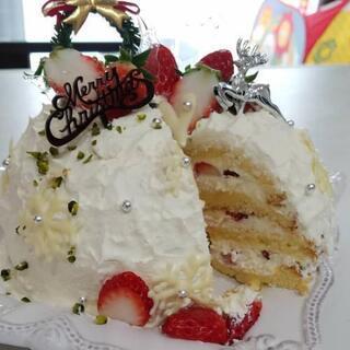クリスマス⭐ドームケーキ作りの画像