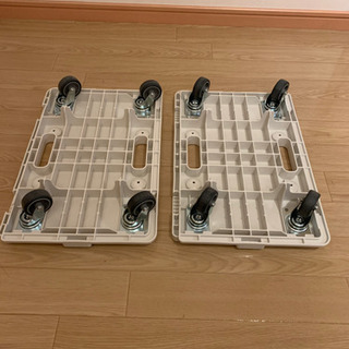ポリプロピレン平台車×2個　無印良品の画像
