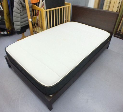 PayPay対応 ニトリ セミダブルベッド N-sleep Nスリープ マットレス ベッド ダークブラウン