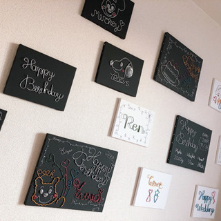 誕生日の方へ！名前入り、キャラクターいりウェルカムボート＊オーダーメイド＊オリジナルワイヤーアートインテリアの画像