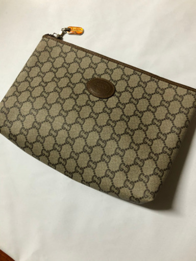 GUCCI オールドグッチ GGプラス PVCレザー クラッチ バッグ