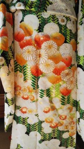 豪華！ 正絹振袖 6点フルセット お花尽くし 金駒刺繍 共八掛け★成人式 結婚式