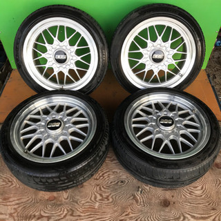 BBS　RG136　/　RG137　17×8J+45　/　17×9J+40　PCD114.3-5H　前後違い　4本セットの画像