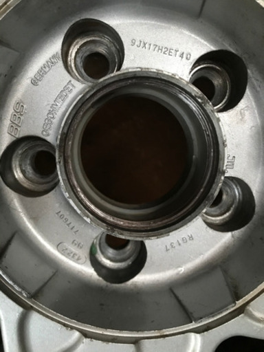 BBS　RG136　/　RG137　17×8J+45　/　17×9J+40　PCD114.3-5H　前後違い　4本セット