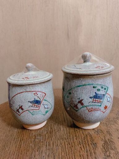 赤膚山 蓋付き夫婦湯呑