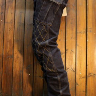 児島ジーンズ　RNB-1217NS 13ozケブラーストレッチダブルニーカーゴパンツの画像