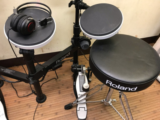 Roland ローランド 電子ドラムセット V-Drums Portable TD-4KP 動作OK美品 ヘッドホン付 イス付 バッグ付