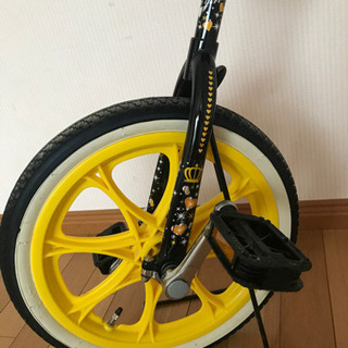 ★【お取引決定】子供用一輪車　16インチ　スタンド付きの画像