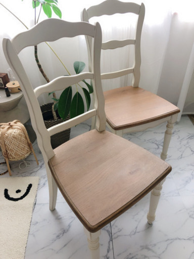 【椅子2脚セット】ヨーロッパ輸入家具