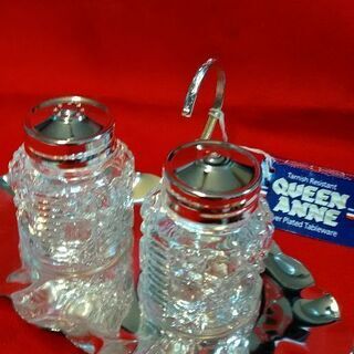 シルバー 塩コショウ入れ QUEEN ANNE