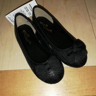 子供の靴　19㎝　パンプス　黒の画像