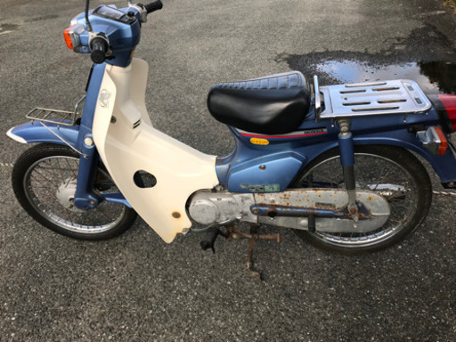 売約済み　ホンダ　スーパーカブ70 青　走行短い　6v セル無し、3速　普通に乗れる　福岡市