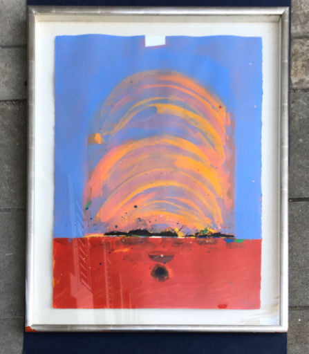 額装、作品　故人、桑原佐吉‼️大きな額装❗️サイズ:高さ89×巾70×厚み4センチ‼️