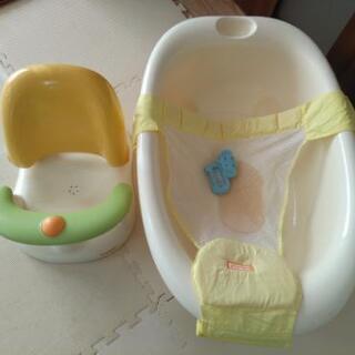 【お値下げしました】バスチェア&ベビーバス&バスネット&温度計