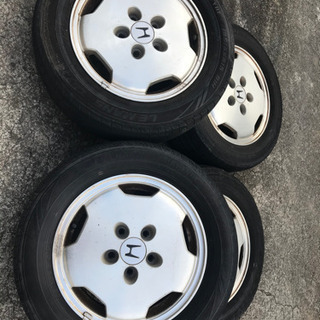 195/65R15 +50 ルマン LM704 タイヤホイールセット 4部山 ステップワゴン　純正　ホンダの画像