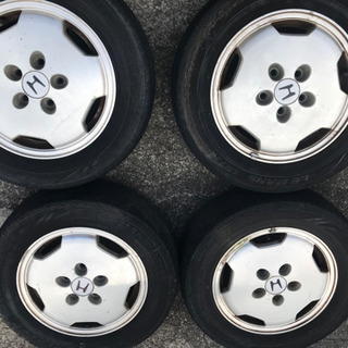 195/65R15 +50 ルマン LM704 タイヤホイールセット 4部山 ステップワゴン　純正　ホンダの画像