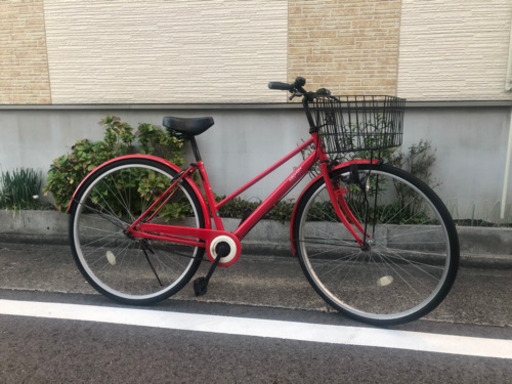 再入荷　27インチ 自転車　レッド