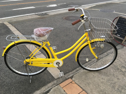 整備済　軽快車２６インチ　イエロー