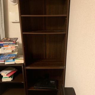 本棚 ダークブラウン 差し上げます 収納 棚の画像