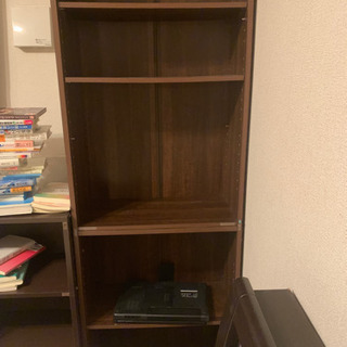 本棚 ダークブラウン 差し上げます 収納 棚の画像