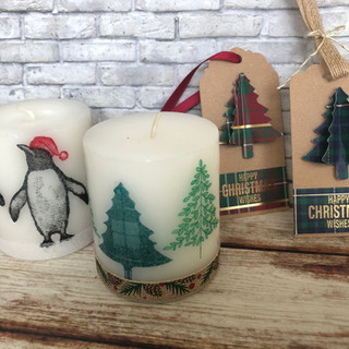 ワークショップ　デコパージュキャンドル＆ギフトタグの画像