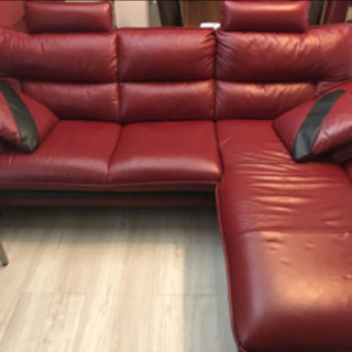 本革　カウチソファーの画像