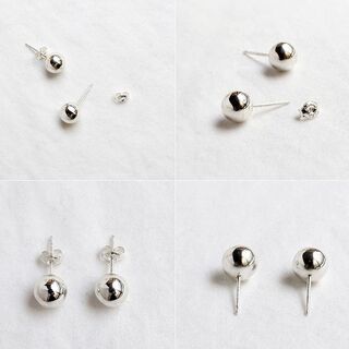 S-9 シルバー 925 ピアス　6㎜の画像
