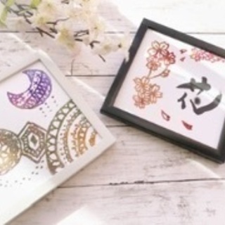 大人のなぞり絵　ラメアートの画像