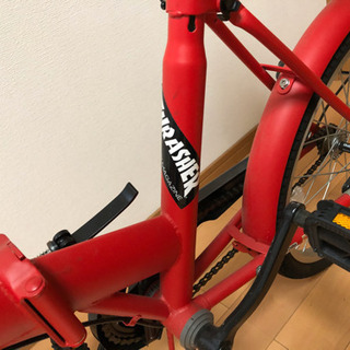 美品☆ミモレット　折り畳み自転車　赤の画像