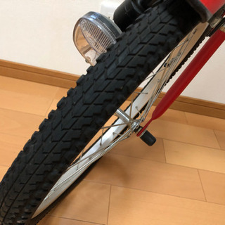 美品☆ミモレット　折り畳み自転車　赤の画像
