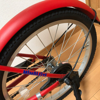美品☆ミモレット　折り畳み自転車　赤の画像