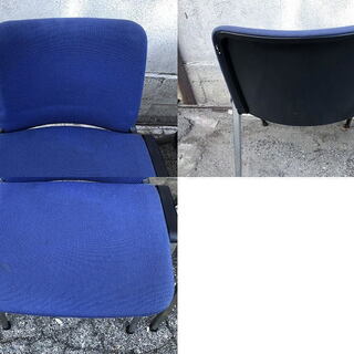 ★ 状態良好 ★ スタッキングチェア KOKUYO Velca 3脚セット ブルーの画像