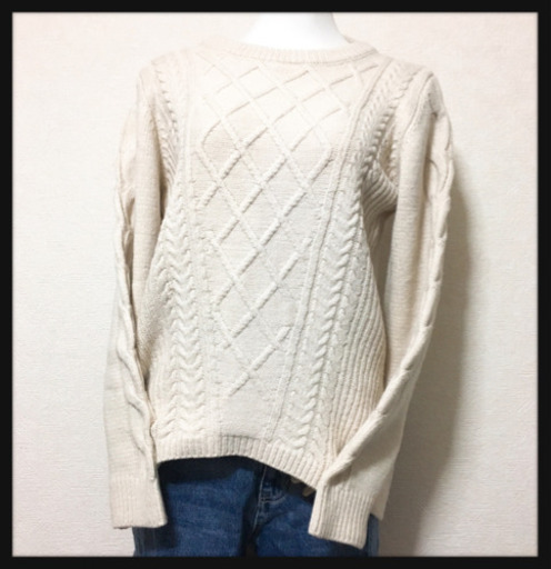 ご購入者様決定【Coutume byFREE's 】ケーブル編みニットセーターナチュラルアランニット