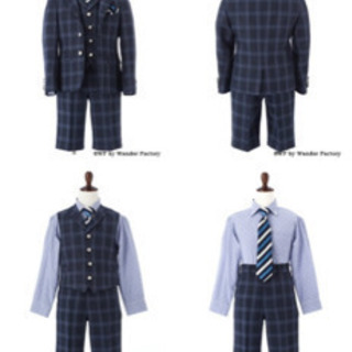 男の子　スーツ　120   サスペンダー付の画像