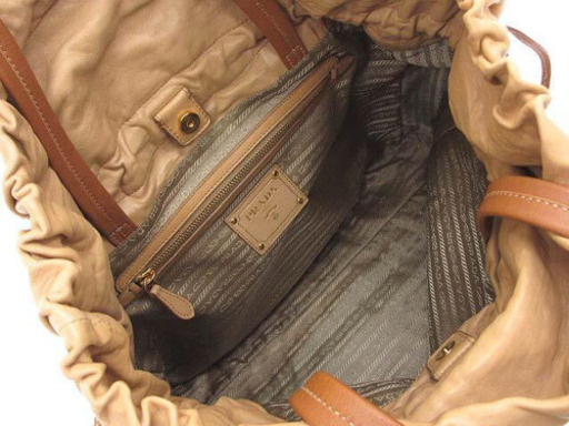 美品 PRADA プラダ BN1757 ナッパ アンティーク トートバッグ