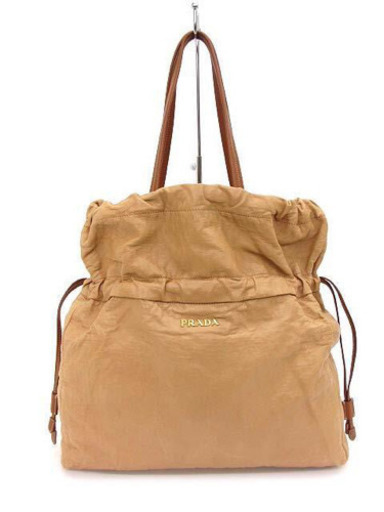 美品 PRADA プラダ BN1757 ナッパ アンティーク トートバッグ