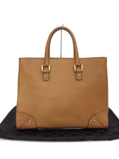 美品 グッチ GUCCI オールレザー ビジネス トートバッグ 120897