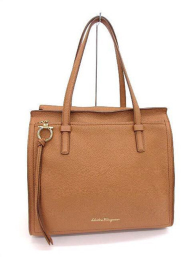 美品 フェラガモ エイミー レザー トートバッグ ラージ ガンチーニ