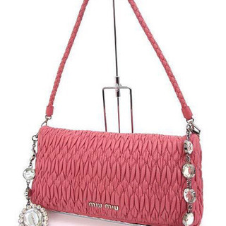 美品 ミュウミュウ ナッパクリスタル 3WAYショルダーバッグ RP0233 美品 ミュウミュウ ナッパクリスタル 3WAYショルダーバッグ RP0233
