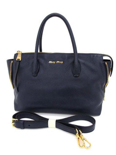 美品 ミュウミュウ MADRAS 2WAY ショルダーバッグ RN1016