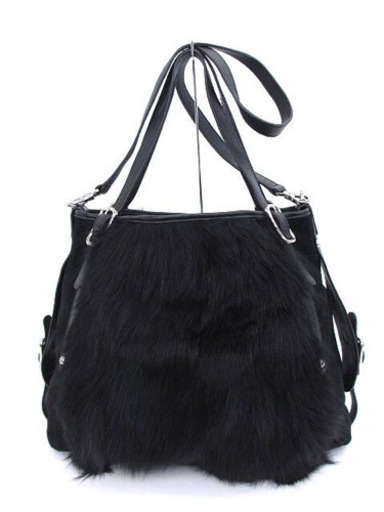 美品 トッズ TOD'S ファー×スエード 2way ラージ トートバッグ
